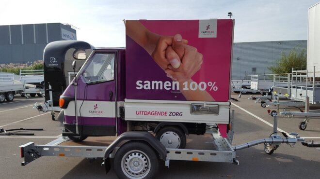 Maatwerk Proline aanhangwagen voor tuktuk